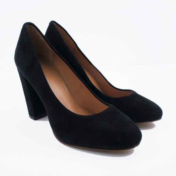New JCREW Black Olive suede pumps - Picture 4 of 5